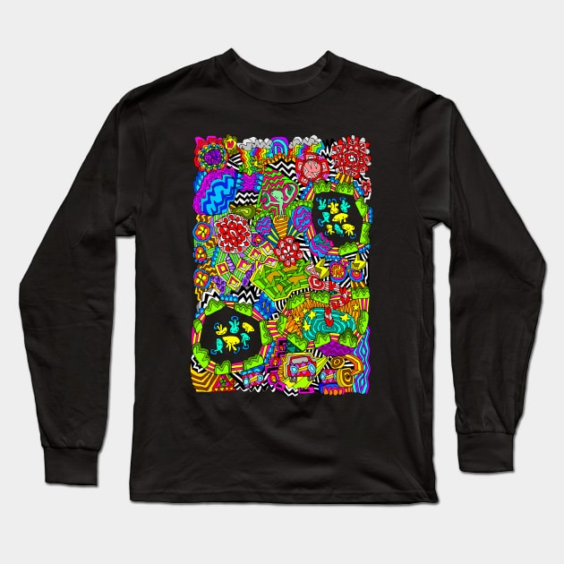 Hypercolour Wonderland! Long Sleeve T-Shirt by kriskeogh